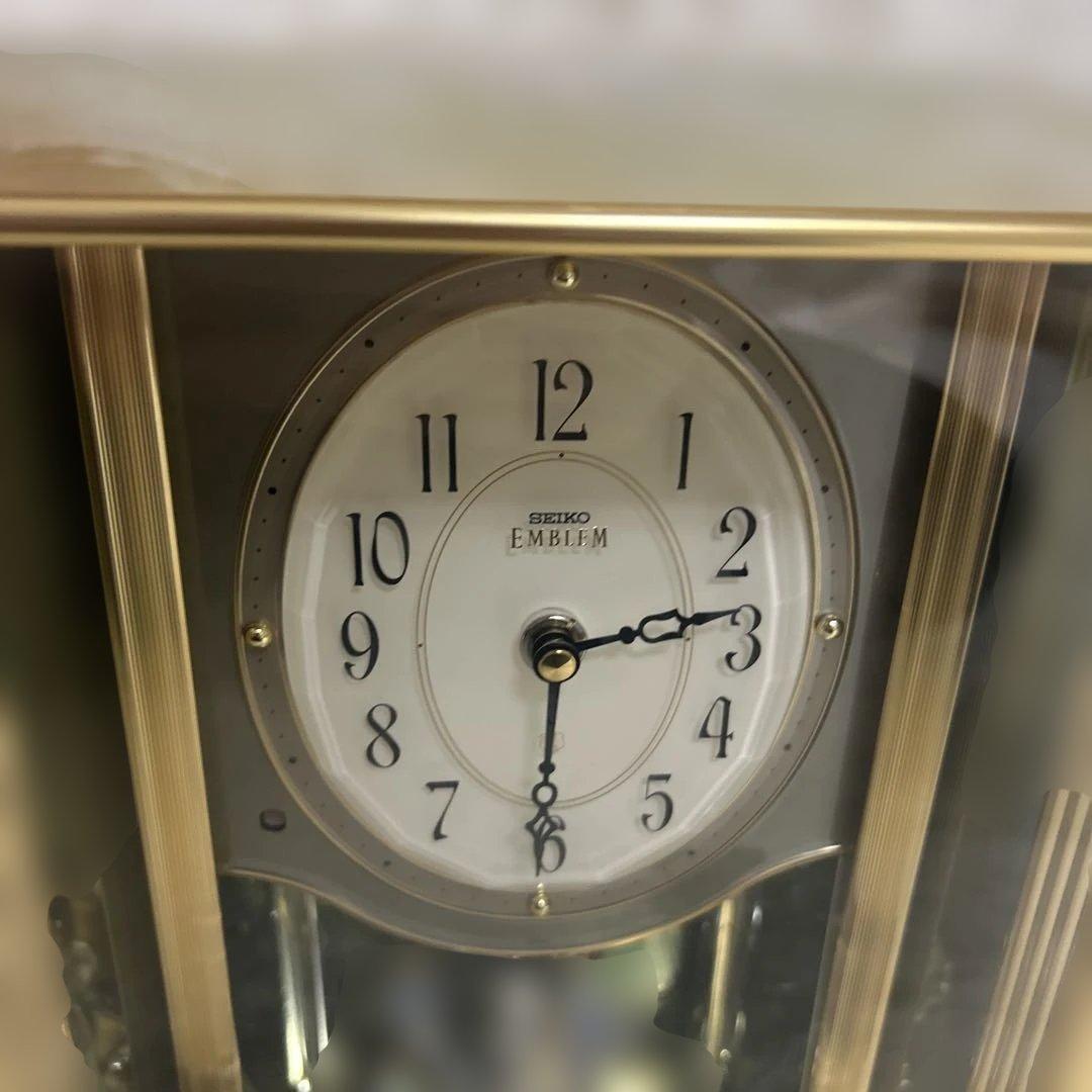 【未使用級】SEIKO EMBLEM HW463 置時計 参考定価84,000円