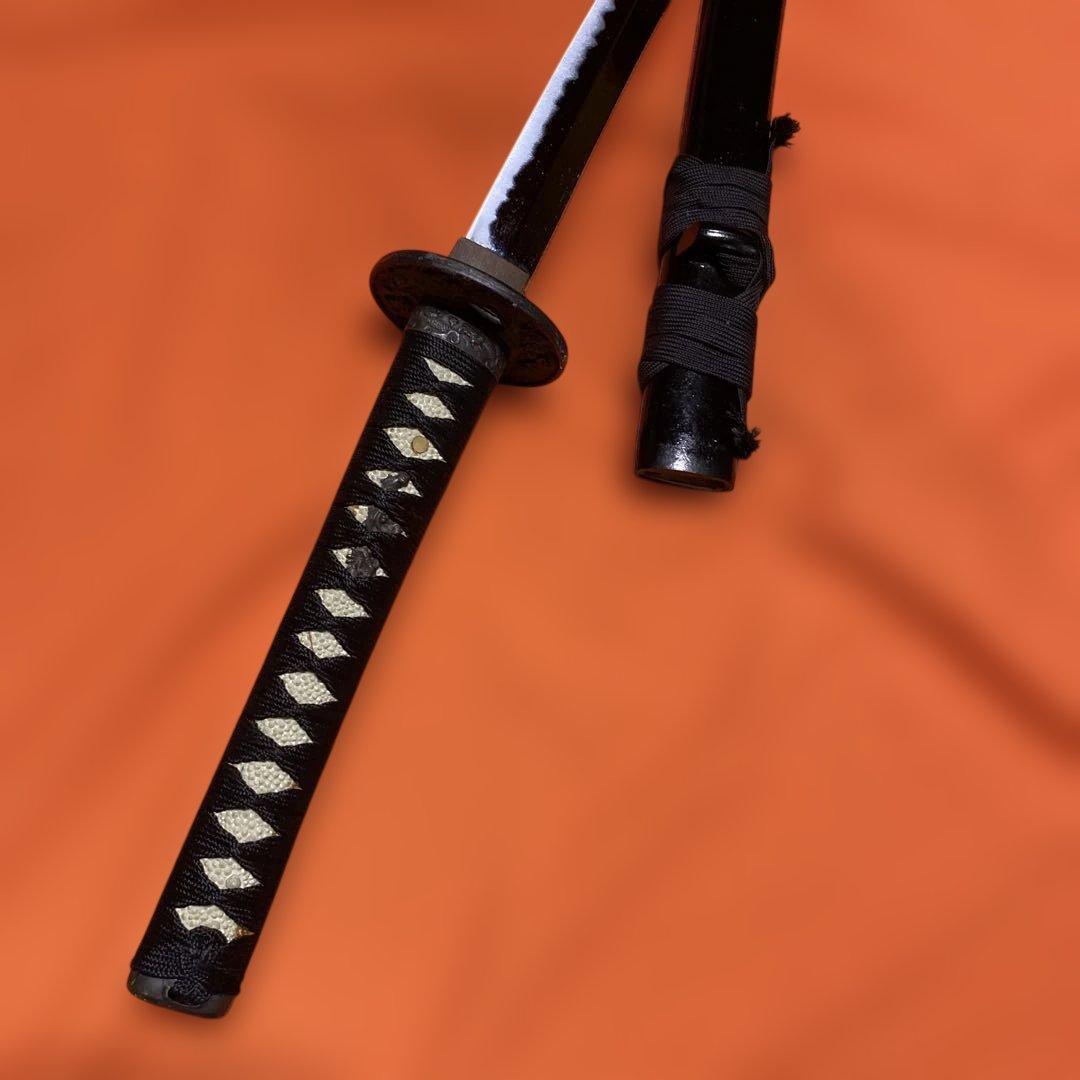 割安模造刀 黒柄 雲龍楕円鍔 黒呂鞘