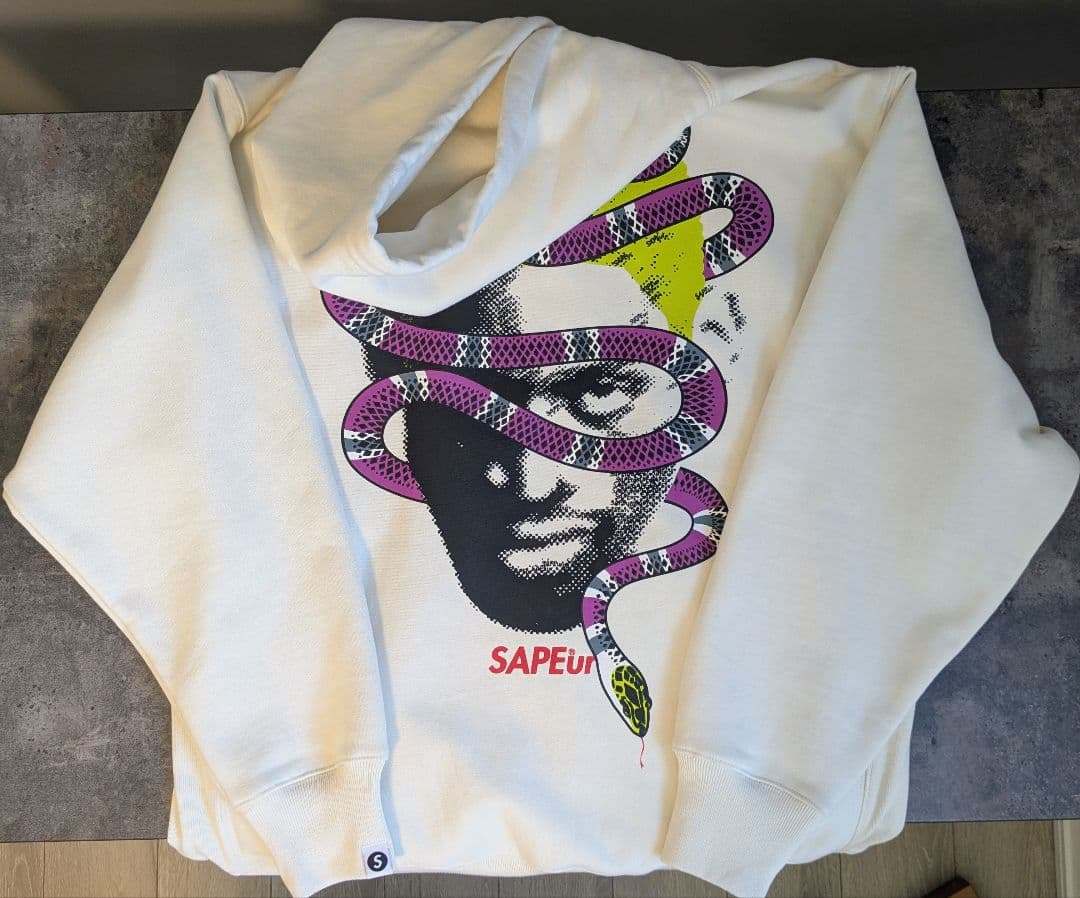 SAPEur デニスロッドマン パーカー 蛇 白 L 限定デザイン