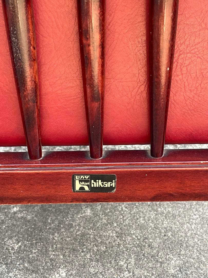 ビンテージ/レトロ/光製作所/HIKARI/喫茶店/スナックチェア/椅子/合皮③