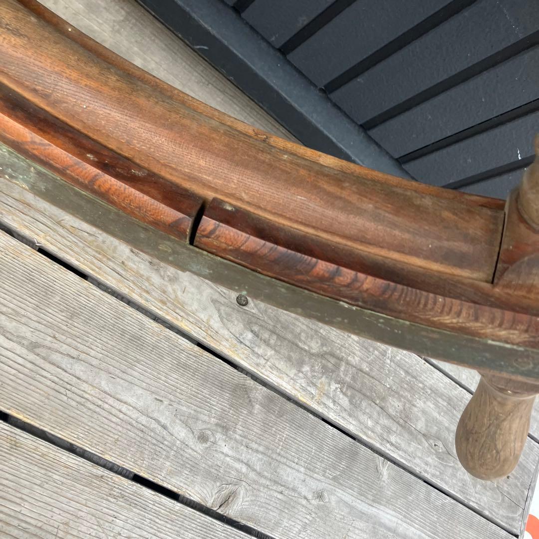 アンティーク 特大 木製舵輪 大型ラット 飾り ディスプレイ 古道具 ビンテージ