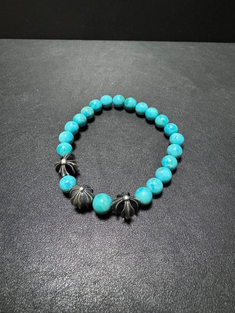 クロムハーツ ビーズ リング ターコイズ 4mm US6 12号 ブレスレット