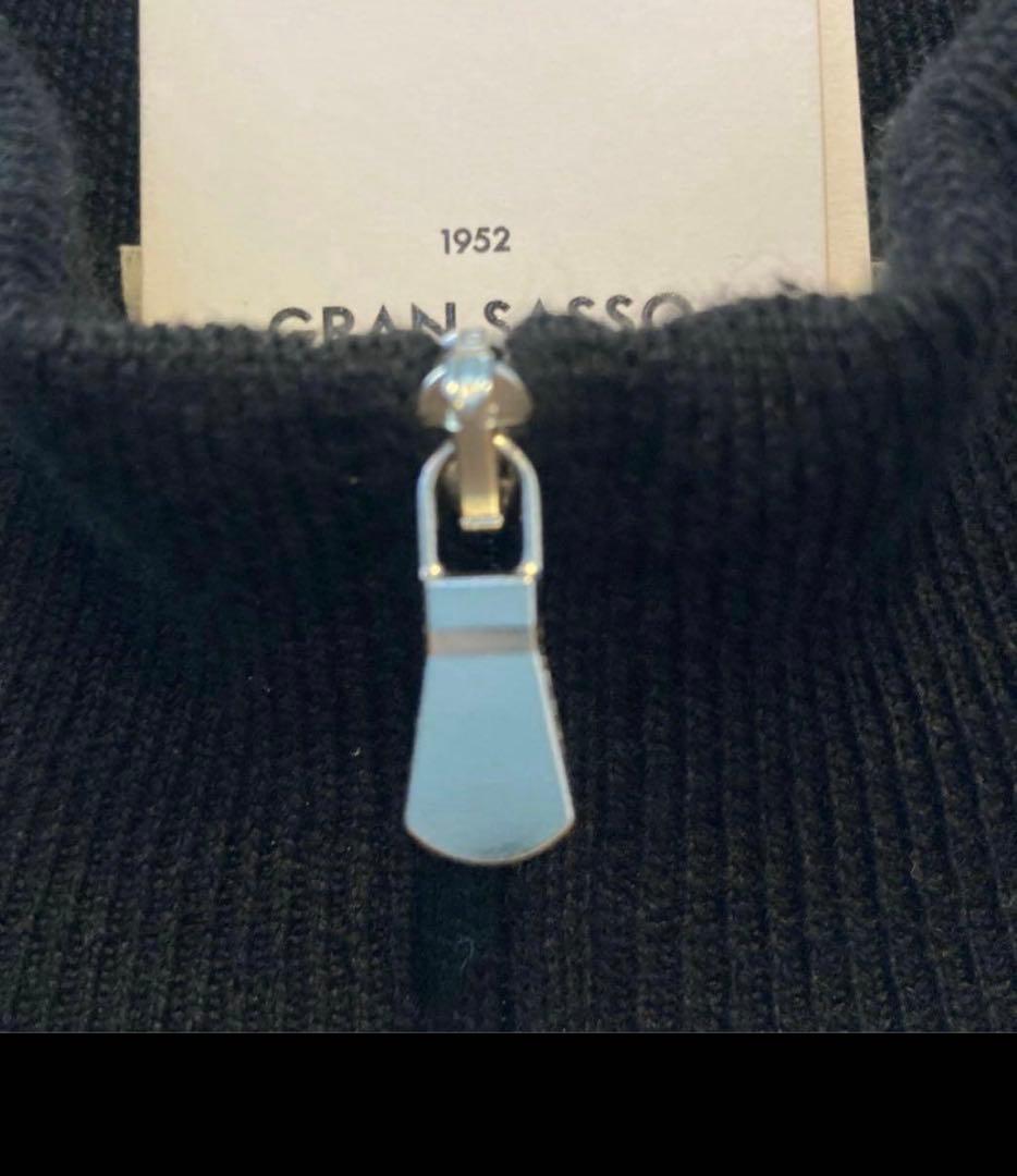 GRAN SASSO グランサッソ　ジップニット　ブラック　46