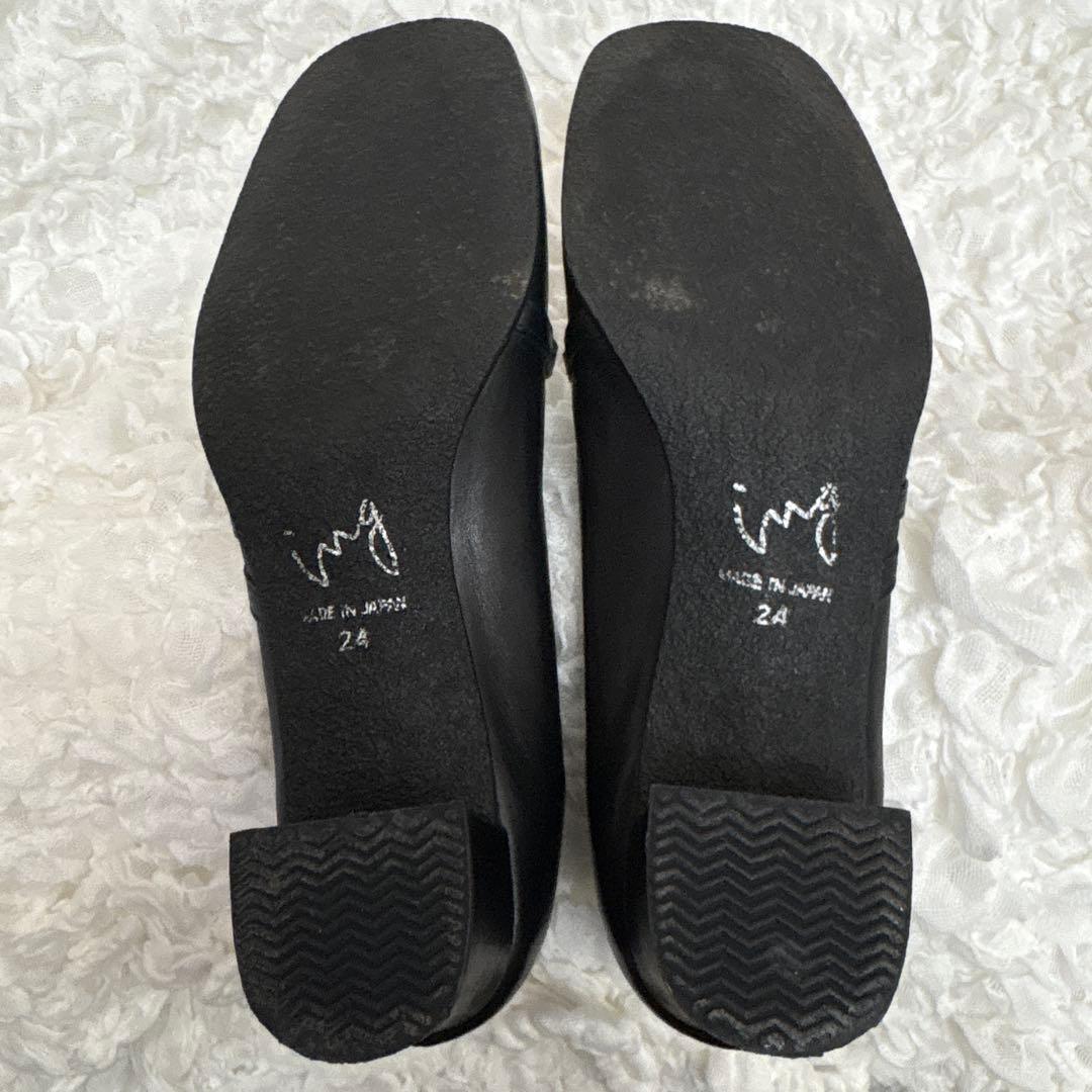 【美品】ing イング パンプス ブラック 24.0