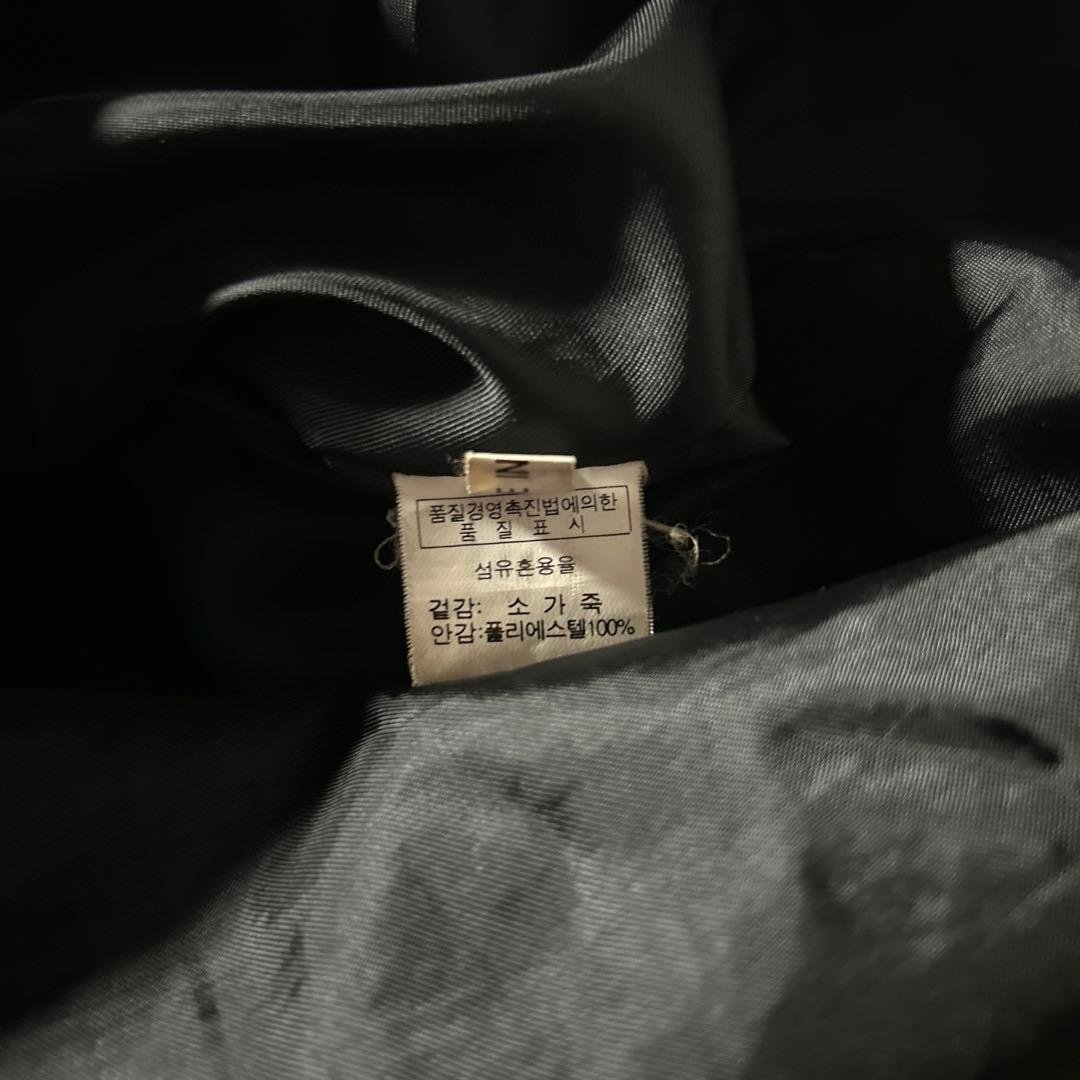 【NA】ヴィンテージ ジップアップ 本革 レザー ブルゾン ジャケットレーシング