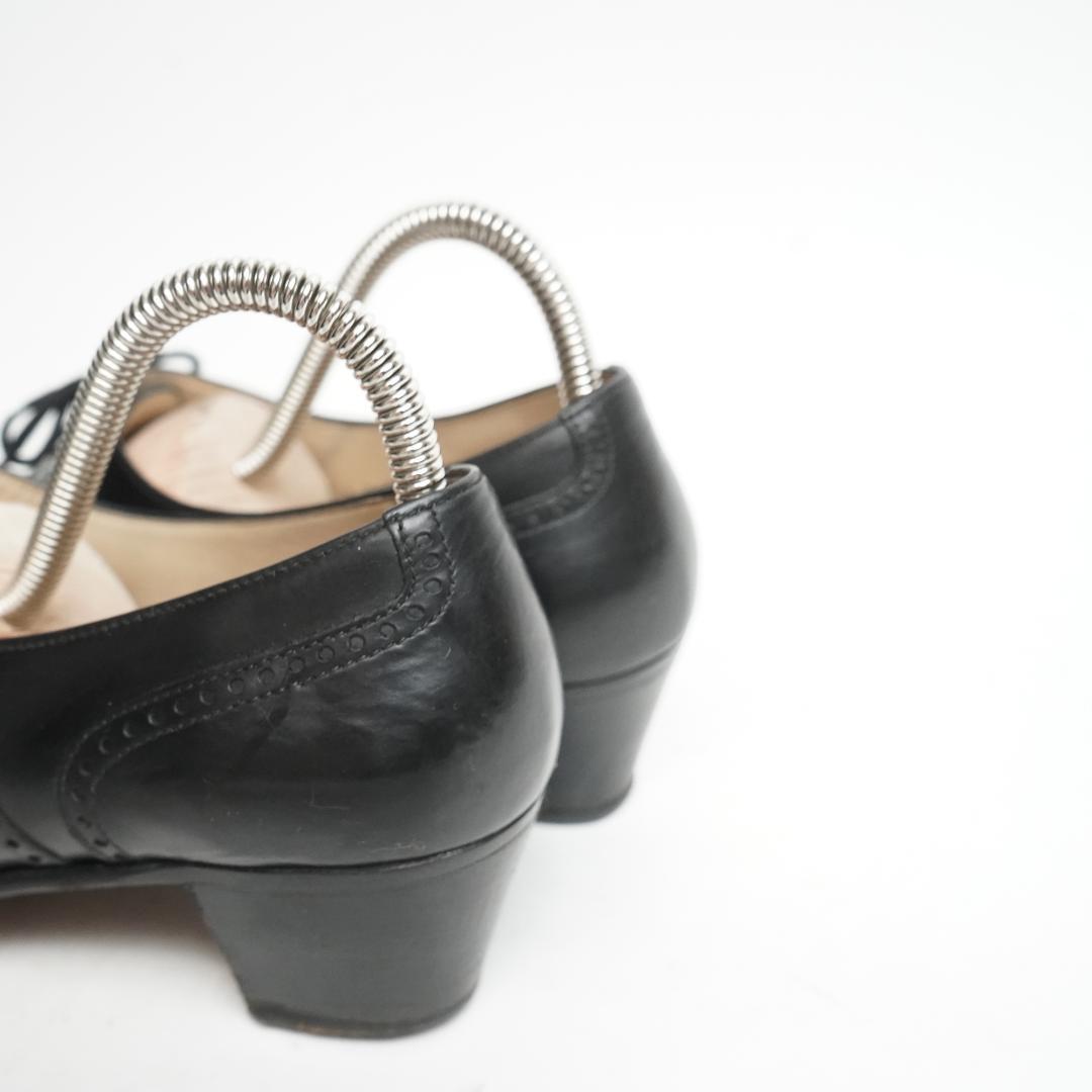 タニノクリスチー ローファー パンプス ヒール メダリオン 6 1/2 23.5