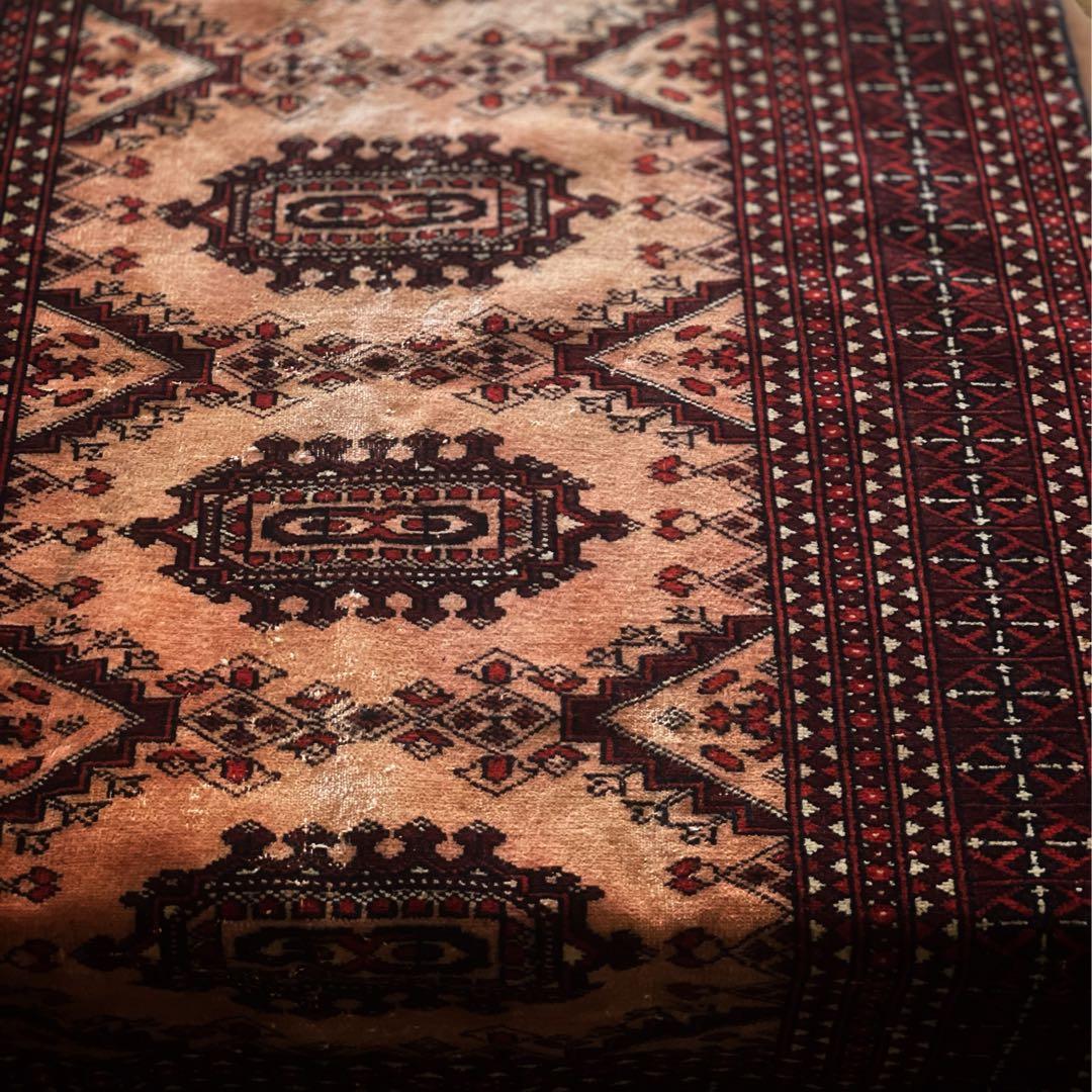 【在庫整理／大幅値引】145×90パキスタン・ラホール産 ヴィンテージラグ