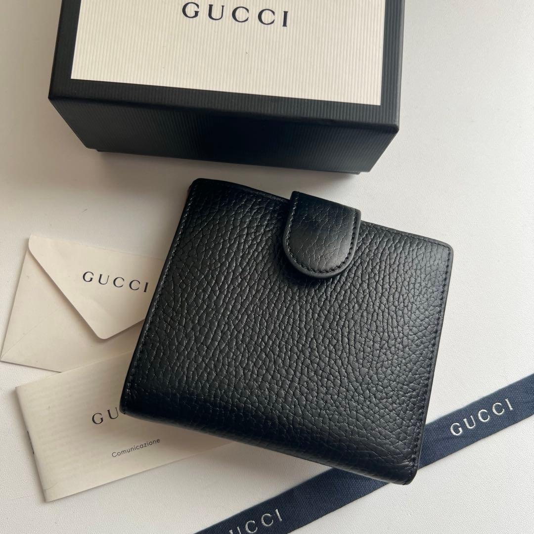 92 極上美品 GUCCI グッチ 2つ折り財布