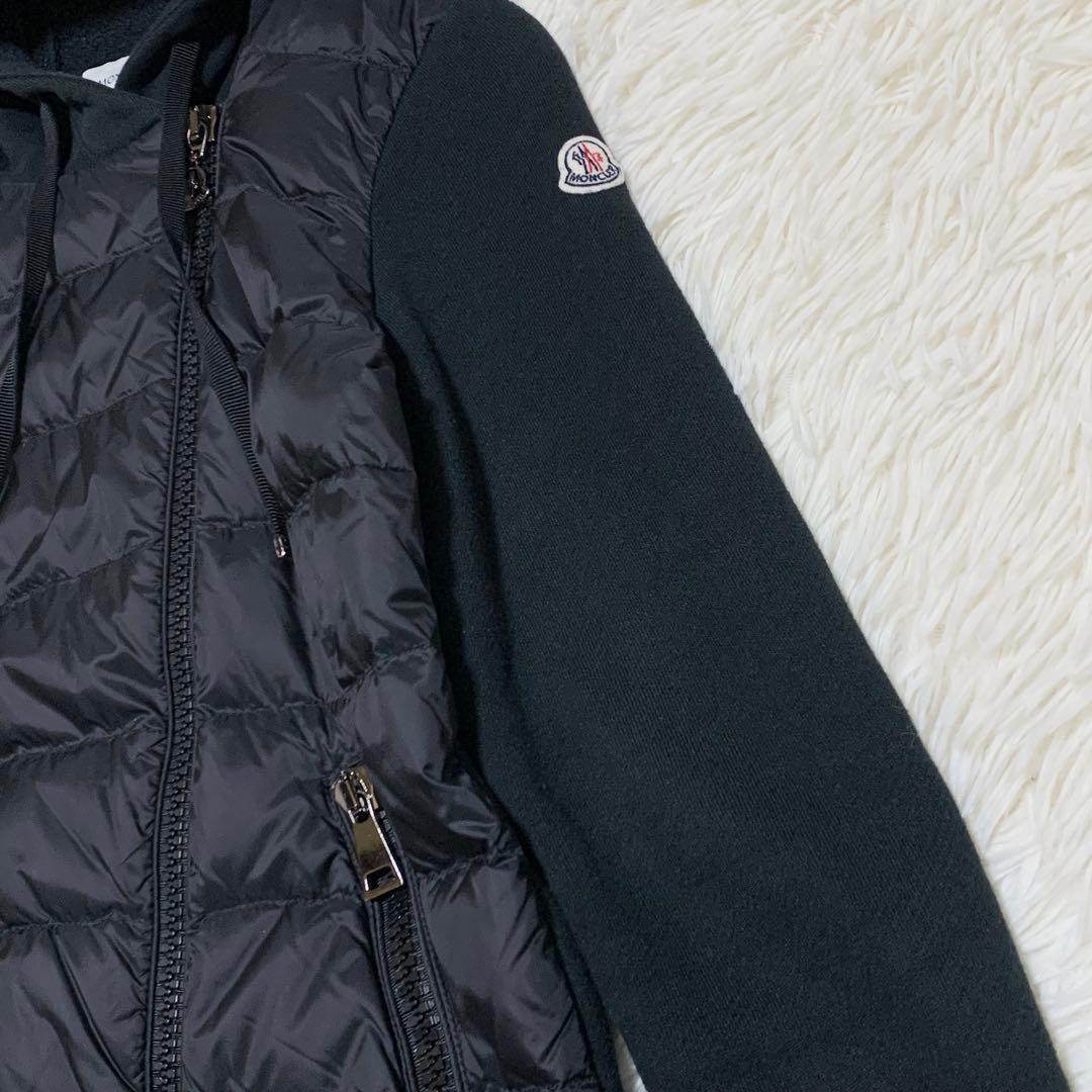 【美品】モンクレール MAGLIA CARDIGAN ハイブリッド 黒 XS