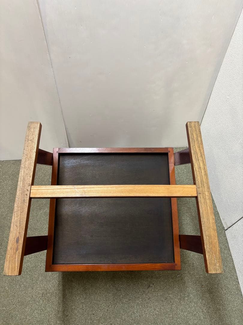 ② 昭和レトロ　和家具　和風アームローチェア　座椅子　ヴィンテージチェア当時物