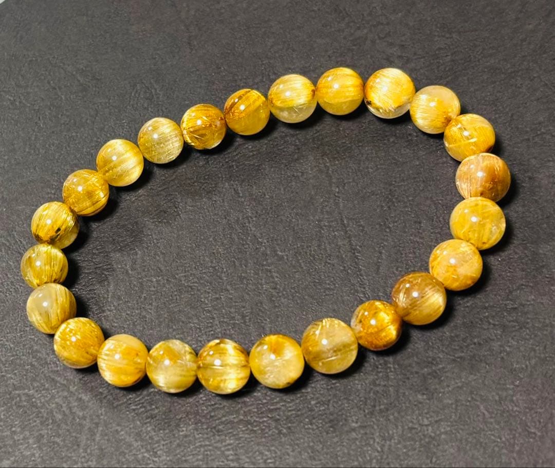 monsuta123（最高級ゴールドキャッツアイルチル　ブレスレット②