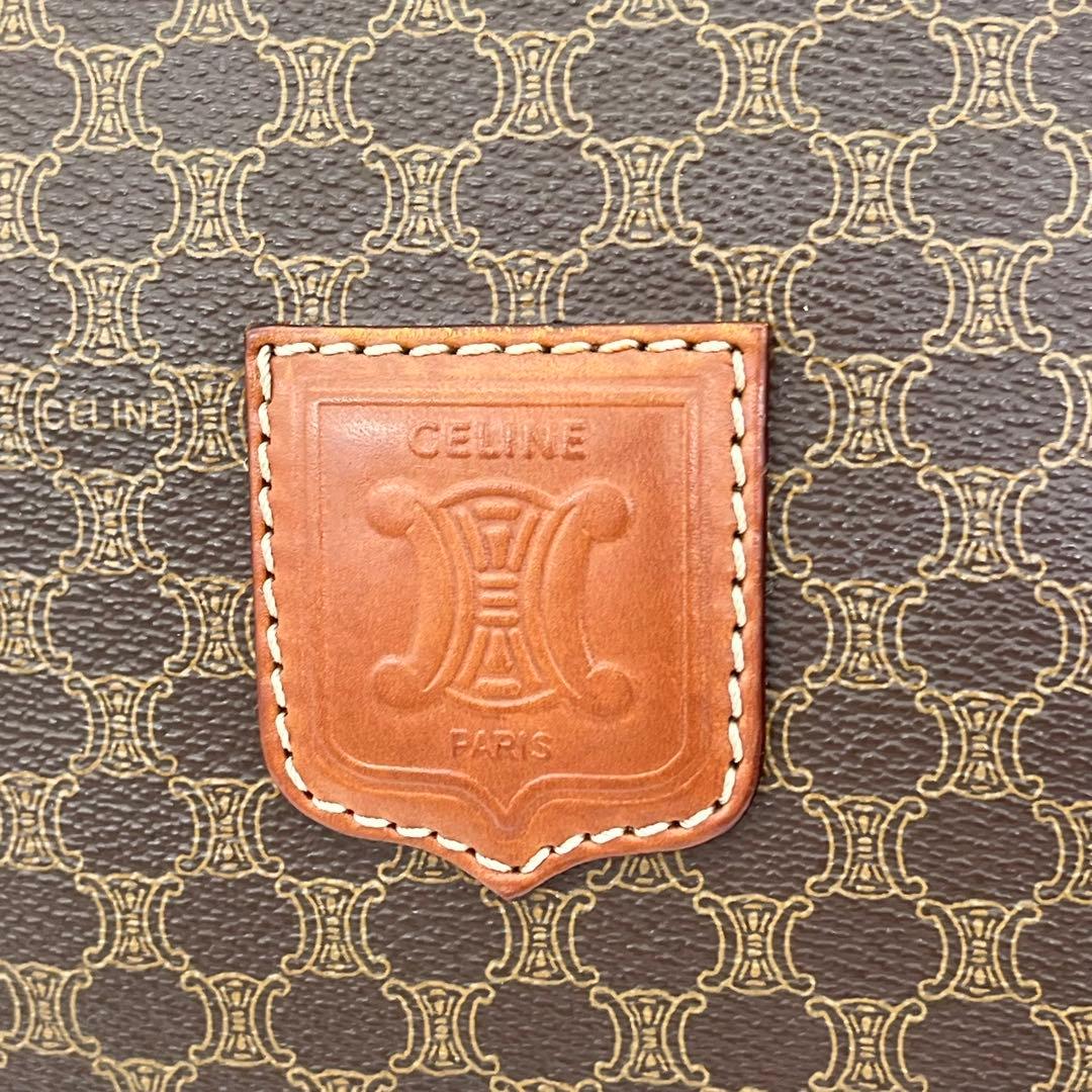 CELINE ハンドバッグ ボストンバッグ マカダム柄 トリオンフ A4収納可能