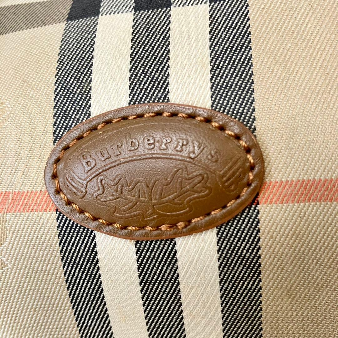 ヴィンテージ バーバリー ミニボストンバッグ ノバチェック シャドーホース
