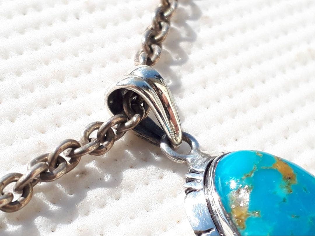 最終※シルバー925 ターコイズ トップ ナバホ ジュエリー インディアン