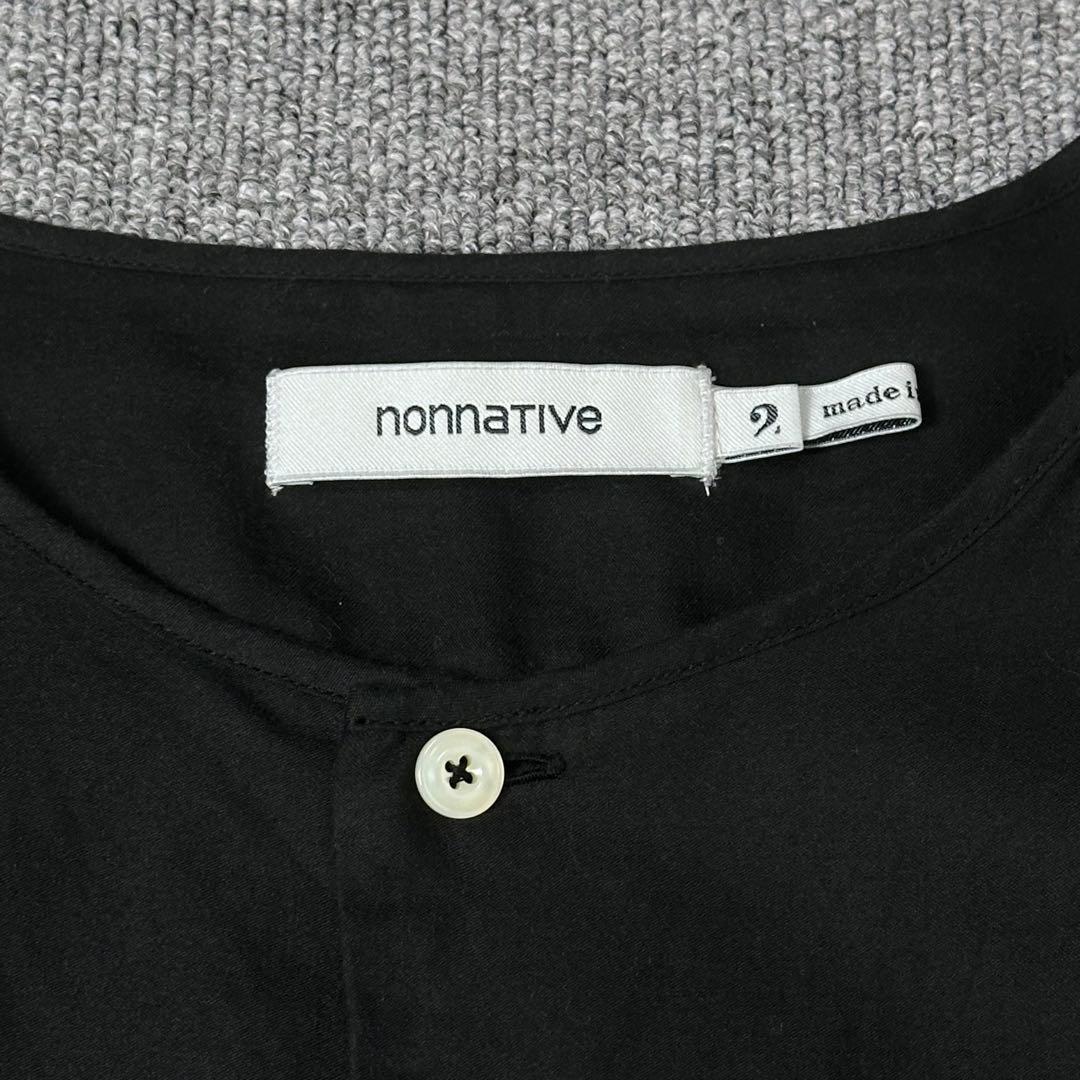 nonnative ノーカラーシャツ ブラック 黒 ノンネイティブ