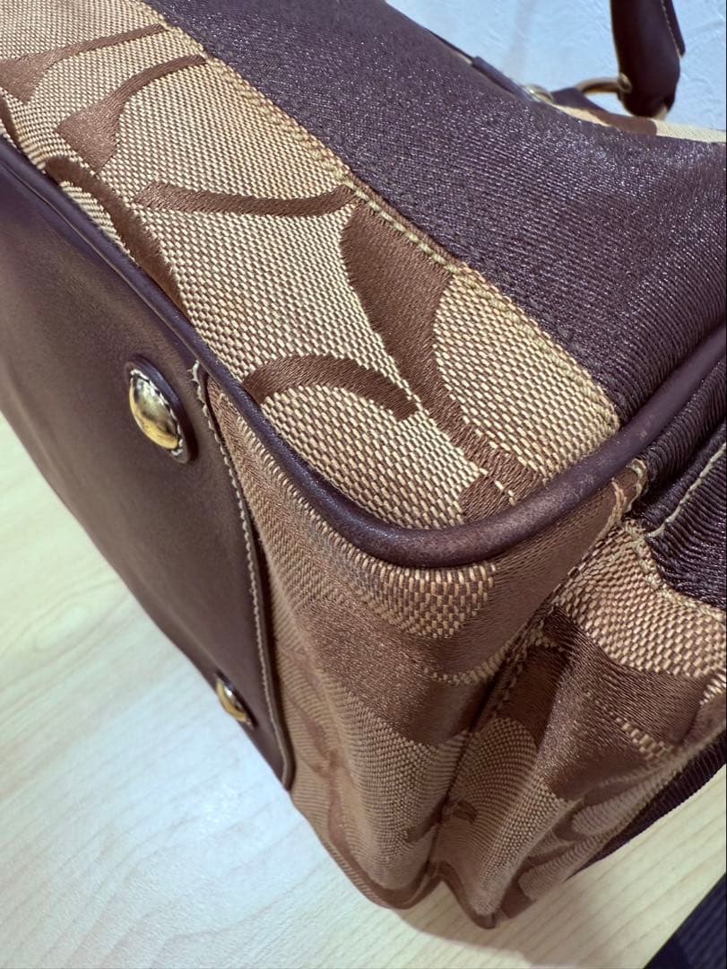 コーチ COACH ボストンバッグ　シグネチャー　キャンバス　レザー　2way