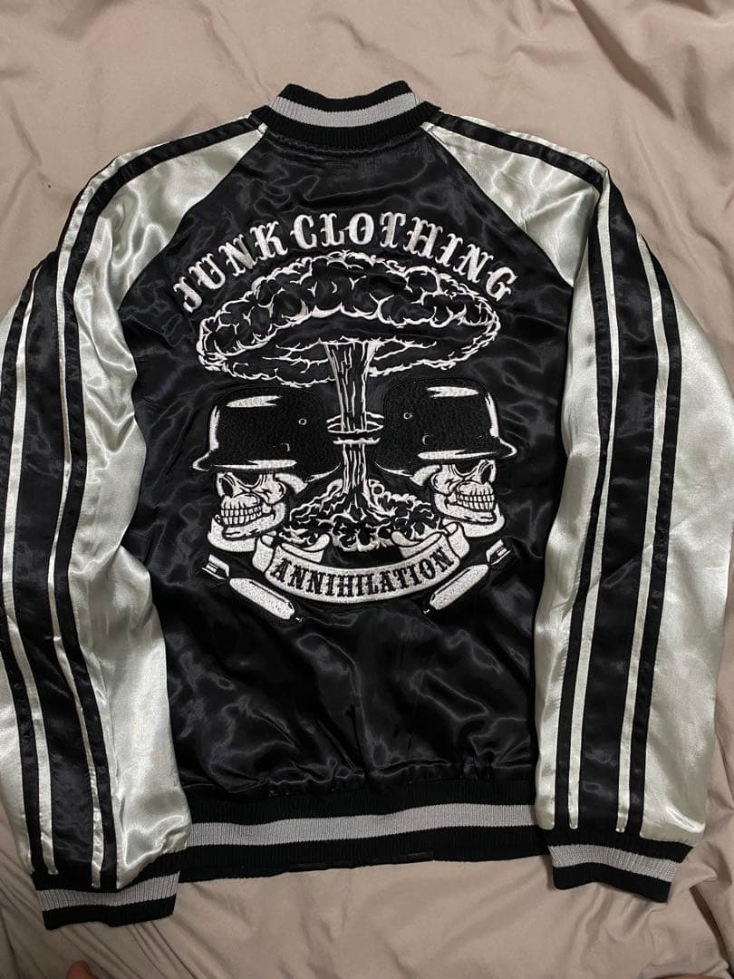 JUNKY'S スカジャン 限定 スカル ２面用　レーヨン unisex