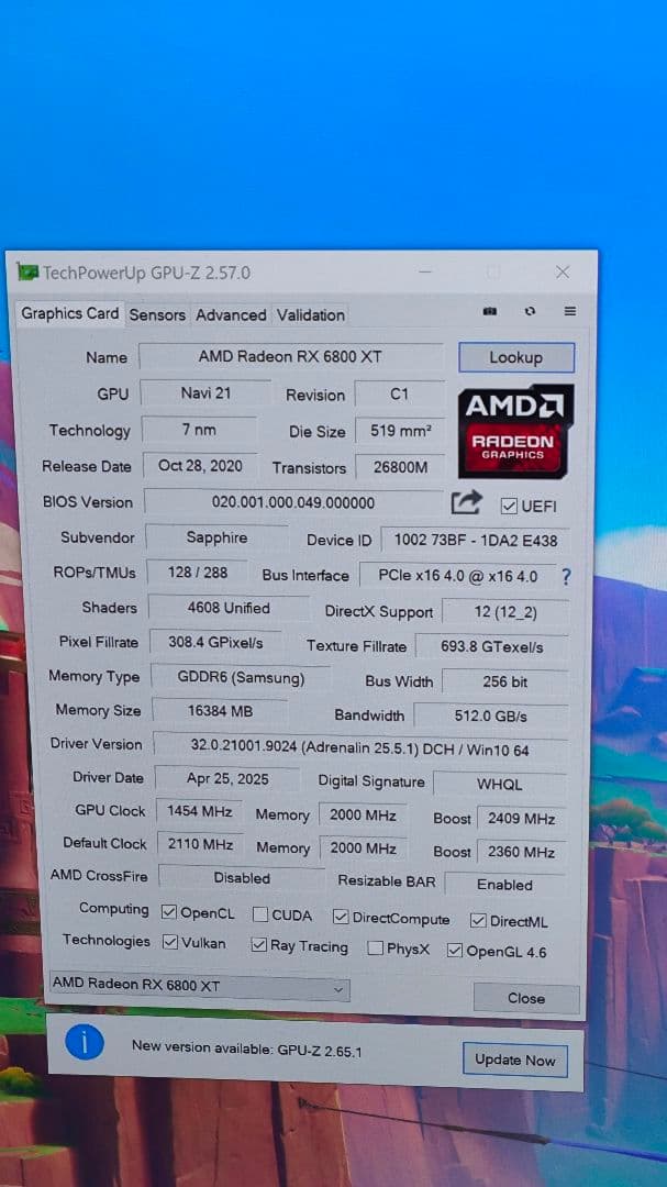 RX6800XT SAPPHIRE NITRO+　最終値下げ
