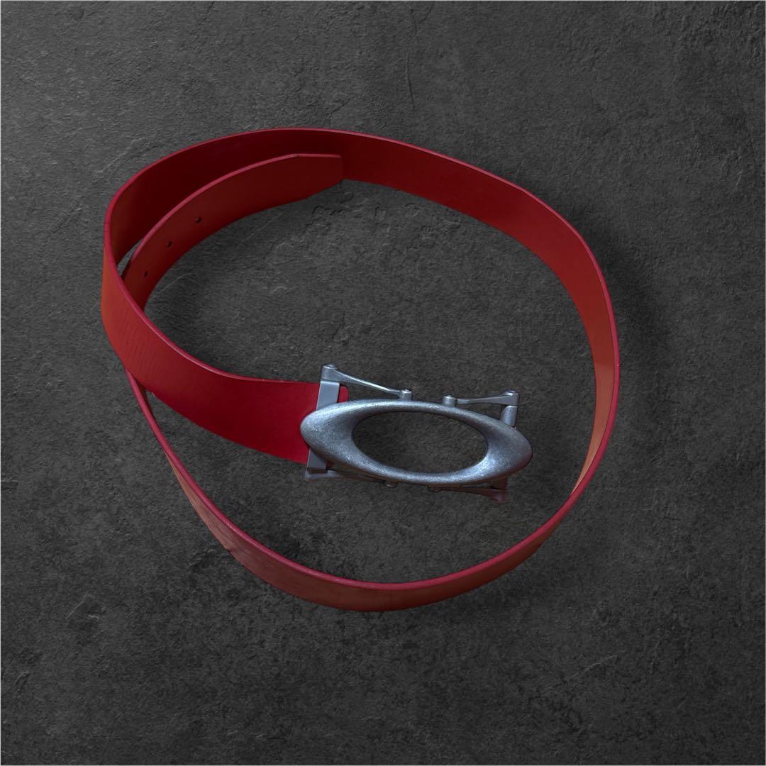 Oakley ベルト　オークリー　y2k 90s 00s 赤　差し色
