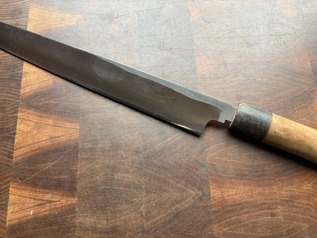 正本　築地　霞　柳刃　300mm 尺　包丁　白鋼　和包丁　研ぎ済　刺身