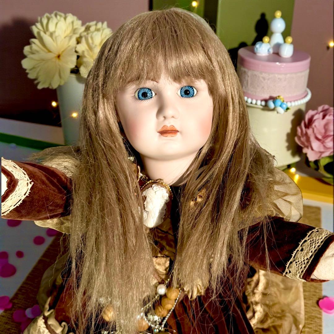 ビスクドール ジュモー フランス プリンセスドレス シェルカメオ エリザベスコイ