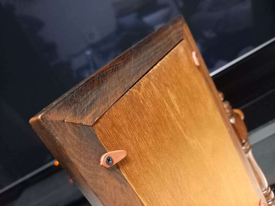 ココナッツ　様売約済　1970's　コロニアルウッド　テーブル　スタンド　ミラー