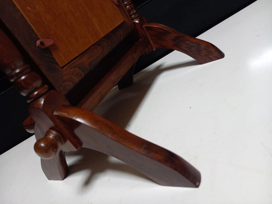 ココナッツ　様売約済　1970's　コロニアルウッド　テーブル　スタンド　ミラー