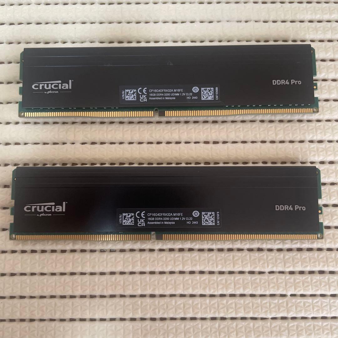 crucial DDR4 pro 3200 16GBx2 合計32GB