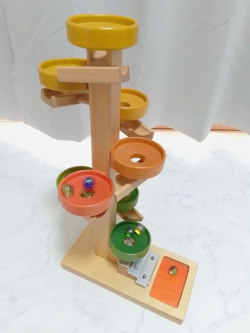 ☆美品☆ BECK ベック社 トレイクーゲルタワー 木製 ビー玉 スロープトイ
