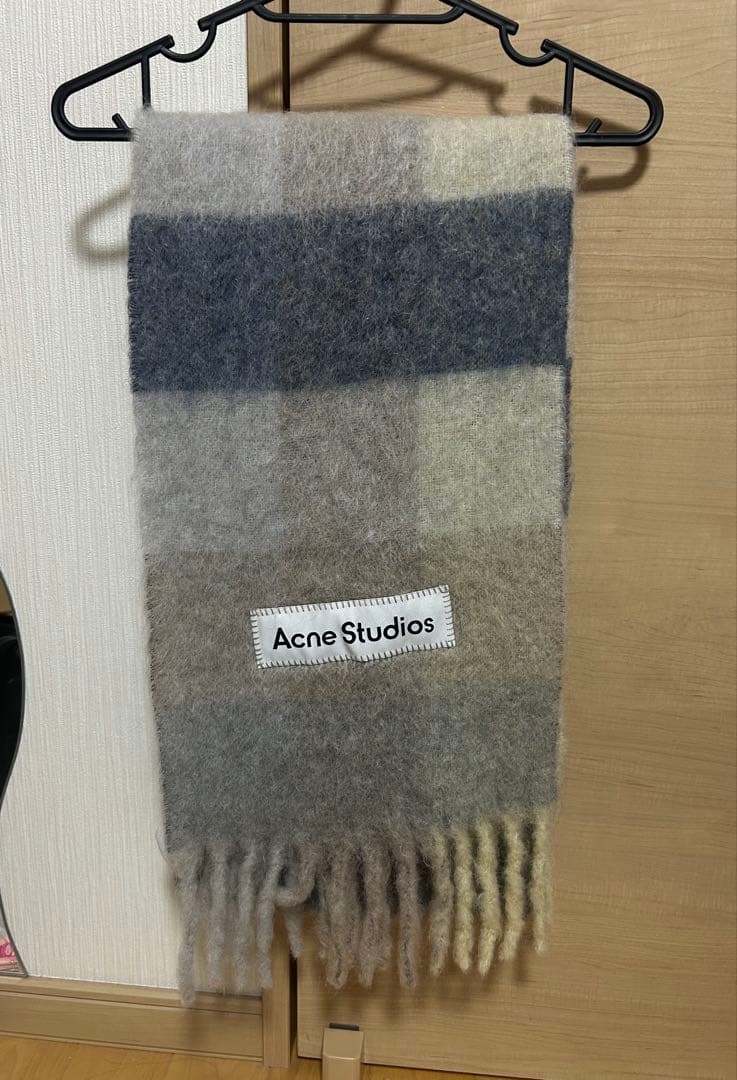 Acne Studios チェック柄マフラー 230 x 28 cm