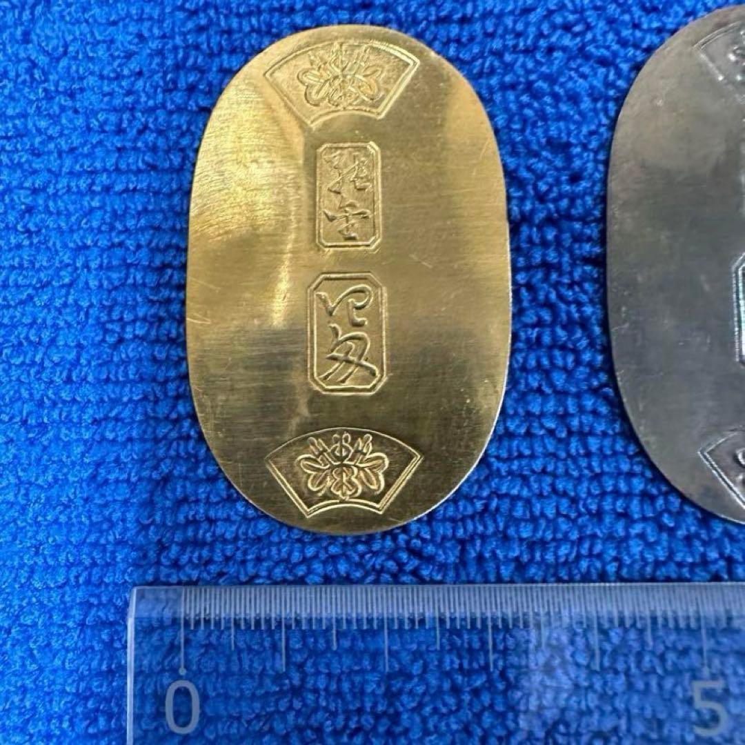 徳力本店　小判15g 純金　純銀　2枚セット