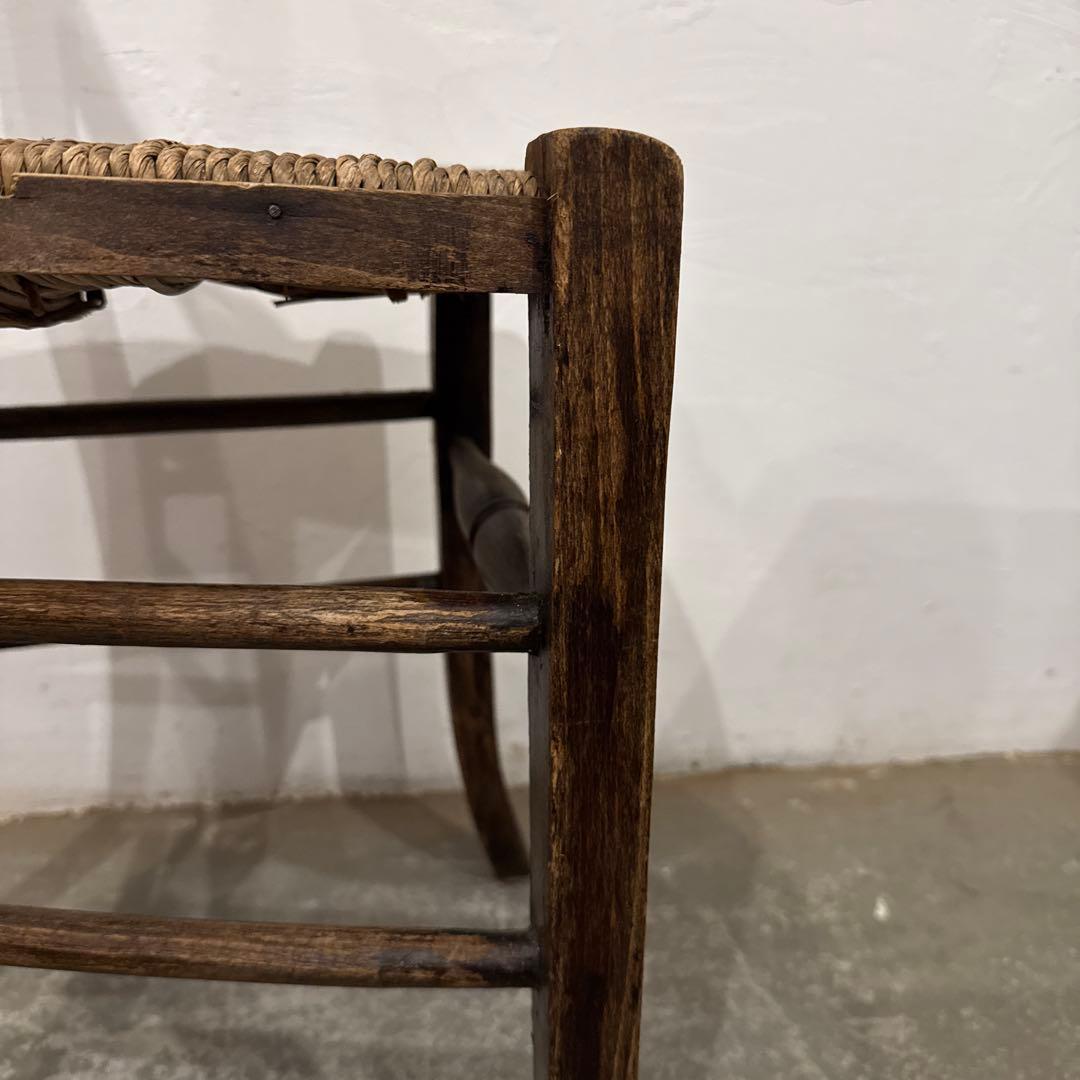 ビンテージ　チェア　藁座面　フランス