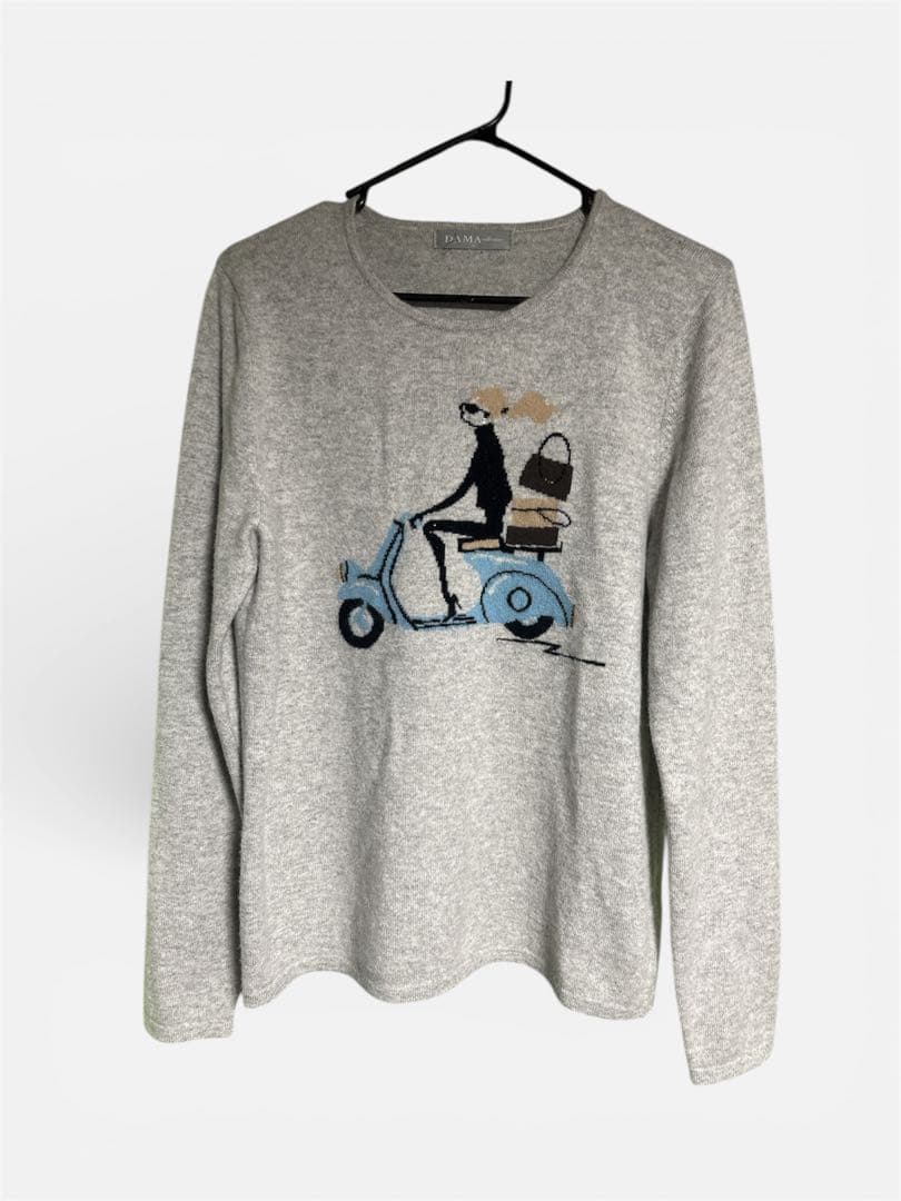 m*0様 DAMA collection 刺繍ニット 長袖 カシミヤ　上品