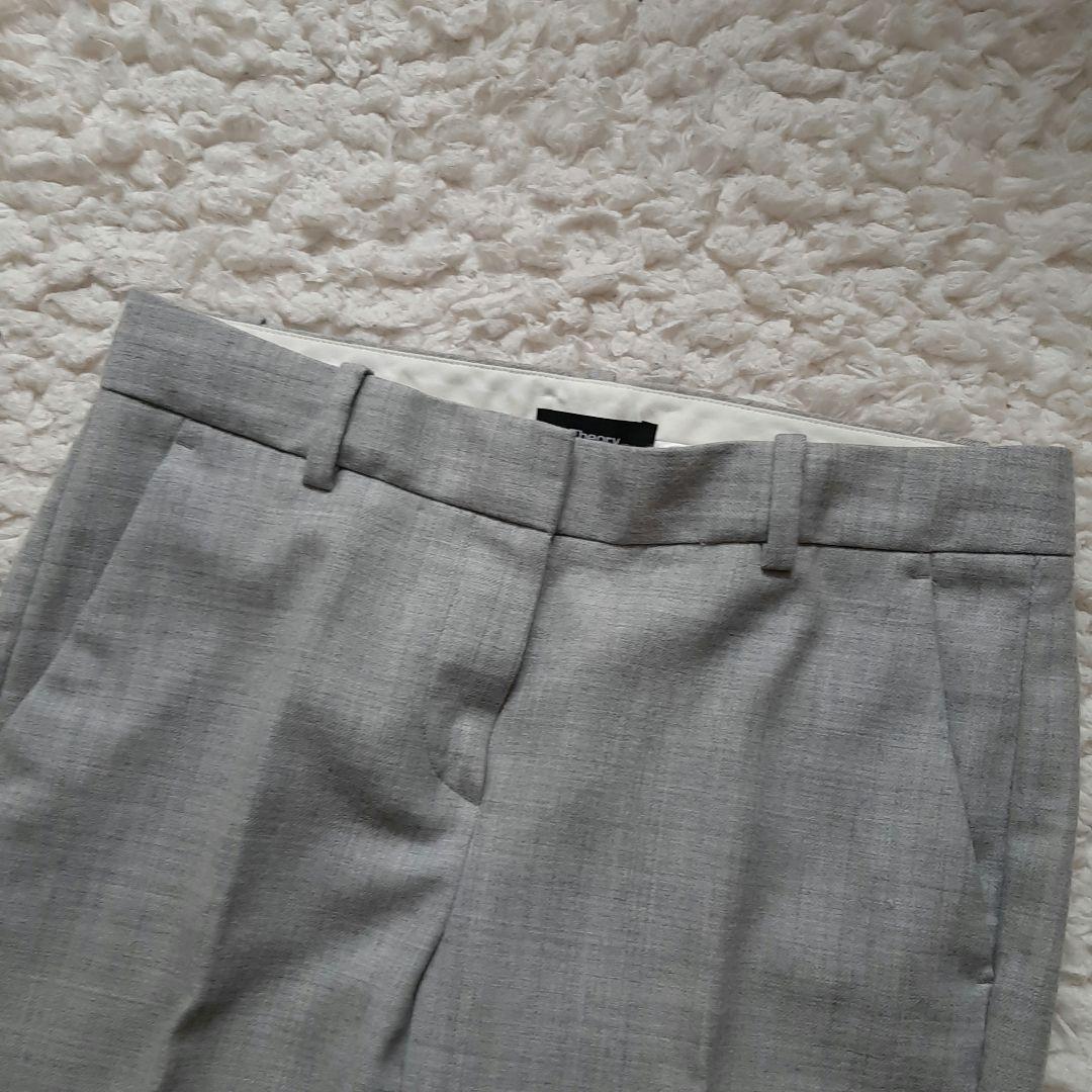 美品　Theory セオリー ノーカラー パンツスーツ グレー 0　S