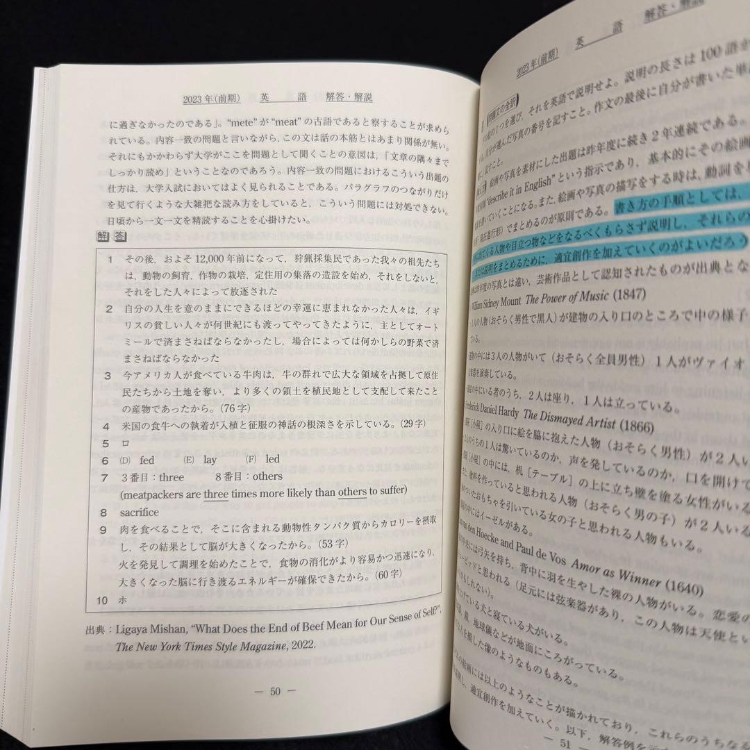青本　一橋大学　前期日程　2004年～2024年　21年分　駿台予備学校