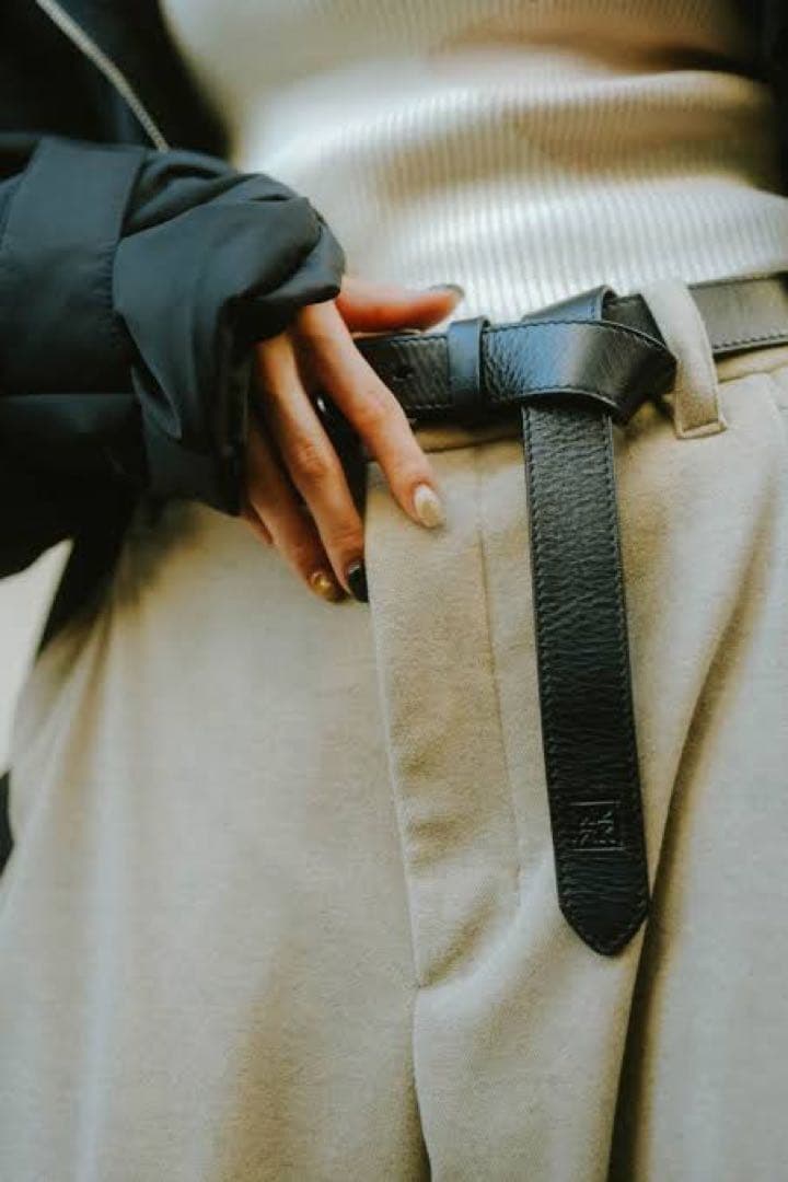 【Knuth Marf】leather logo belt レザーロゴベルト