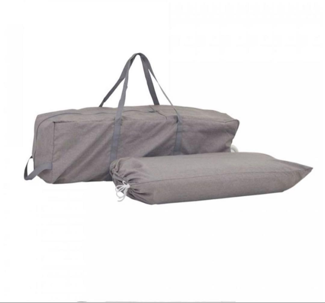 KATOJI 折りたたみ式ベビーベッド グレー