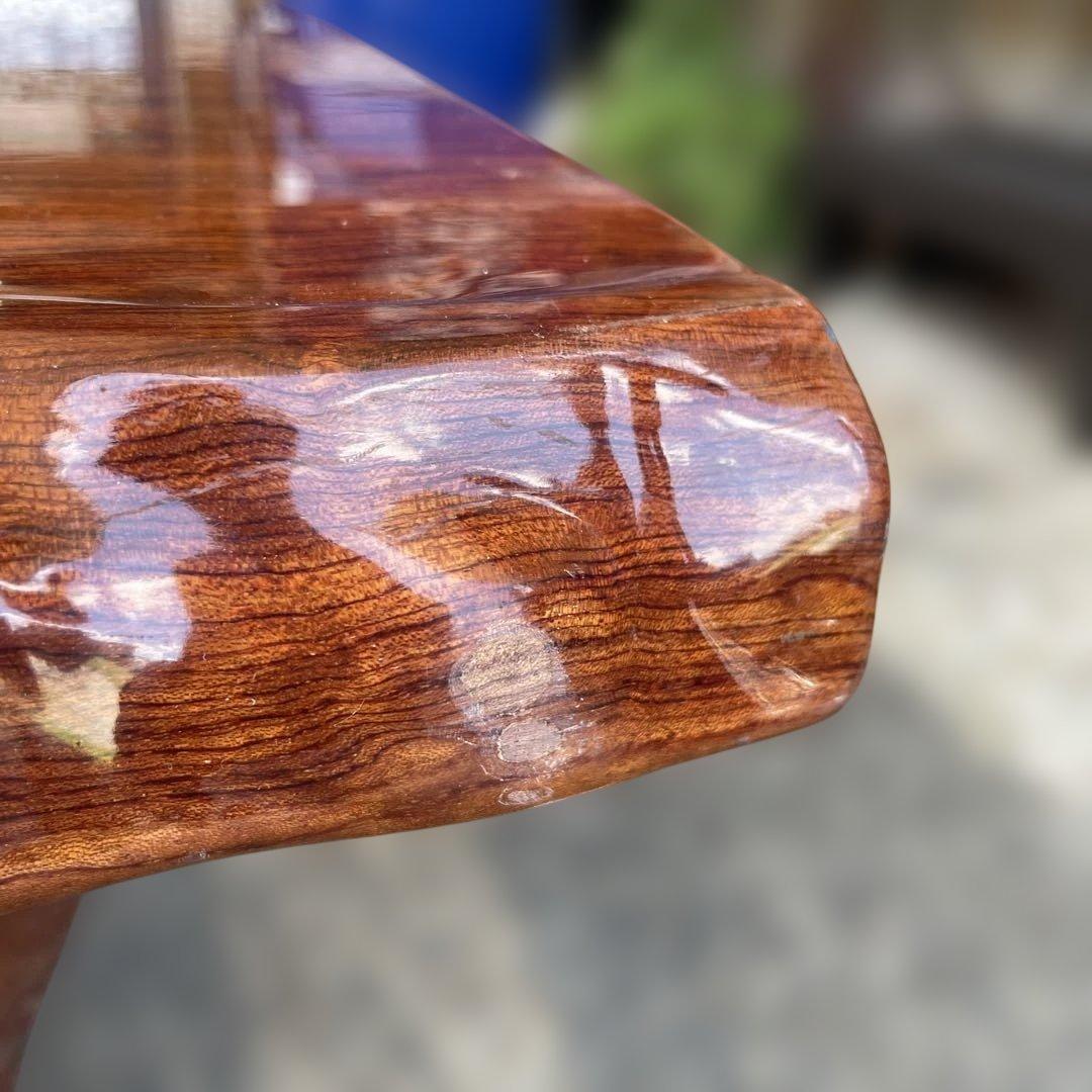 天然木 高級座卓 和 無垢 ローテーブル 一枚板調 平卓 レトロ　アンティーク