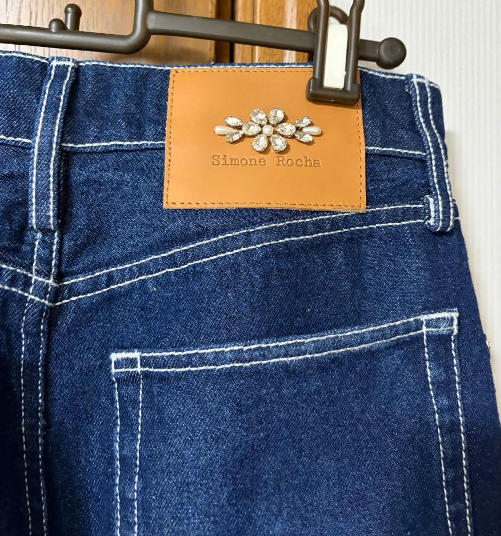 SIMONE ROCHA WIDE LEG PUDDLE JEANS デニム