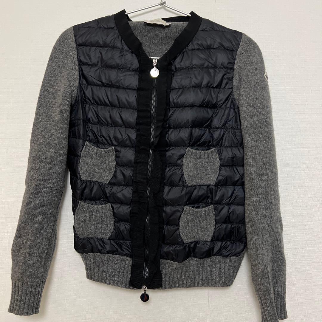 MONCLER ダウンジャケット S 黒 グレー
