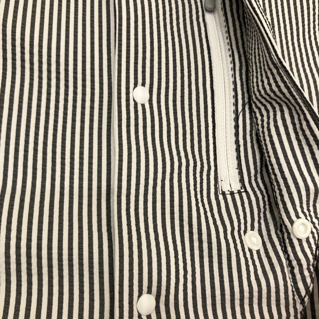 【alk phenix】極美品　ストライプシャツ グレー×白 アルクフェニックス