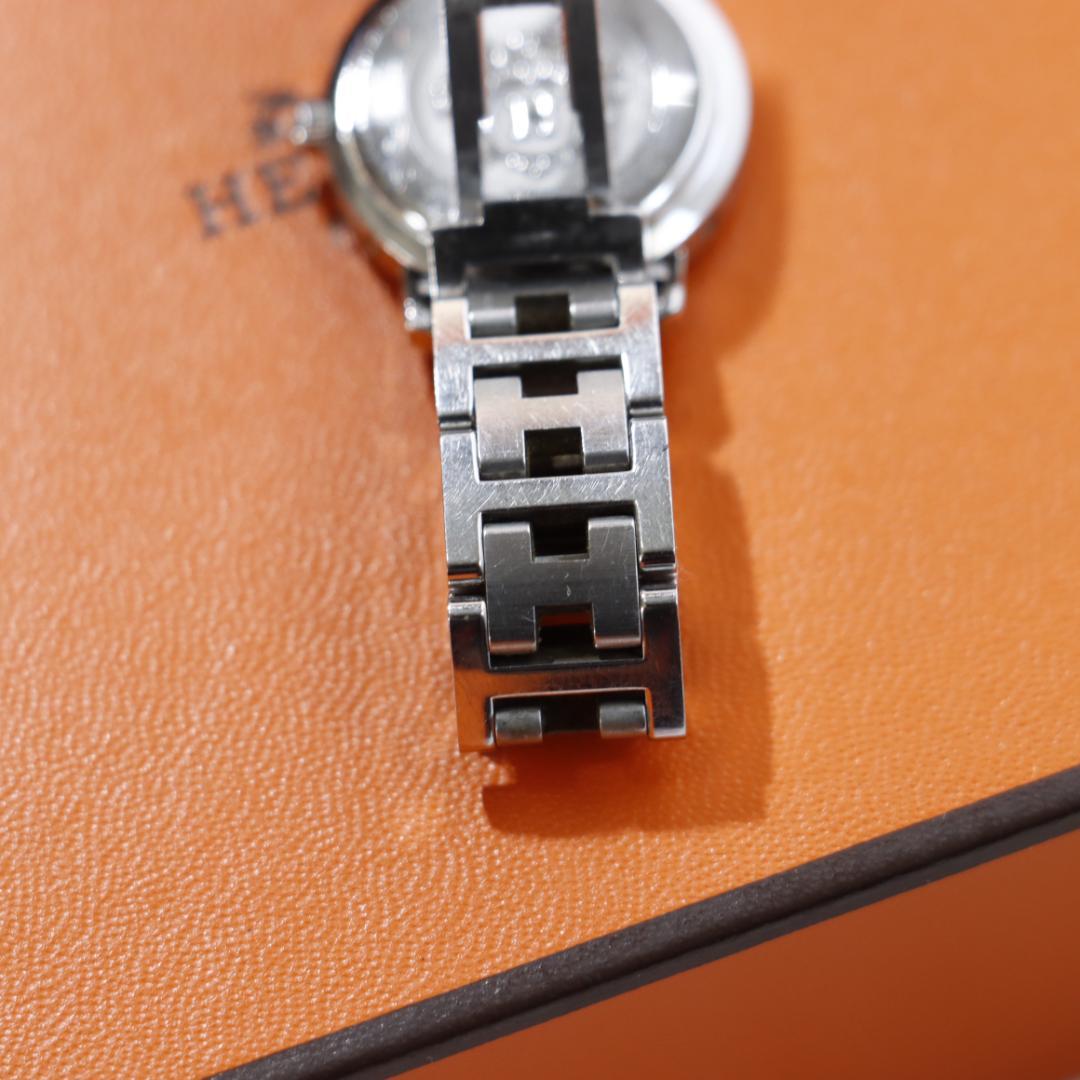 と*ん様 稼働美品！エルメスクリッパー　腕時計　ホワイト文字盤　ウォッチ　CL4