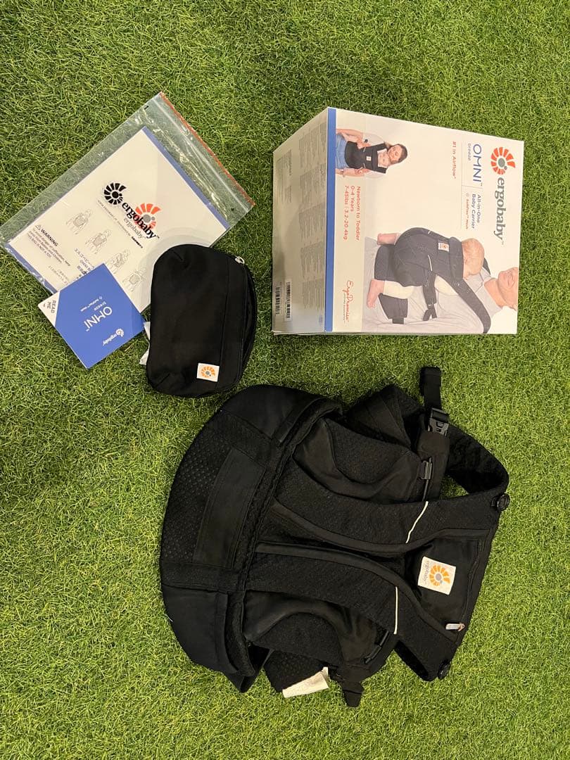 エルゴベビー OMNI breeze 360 ブラック　ポーチ　 収納カバー付き