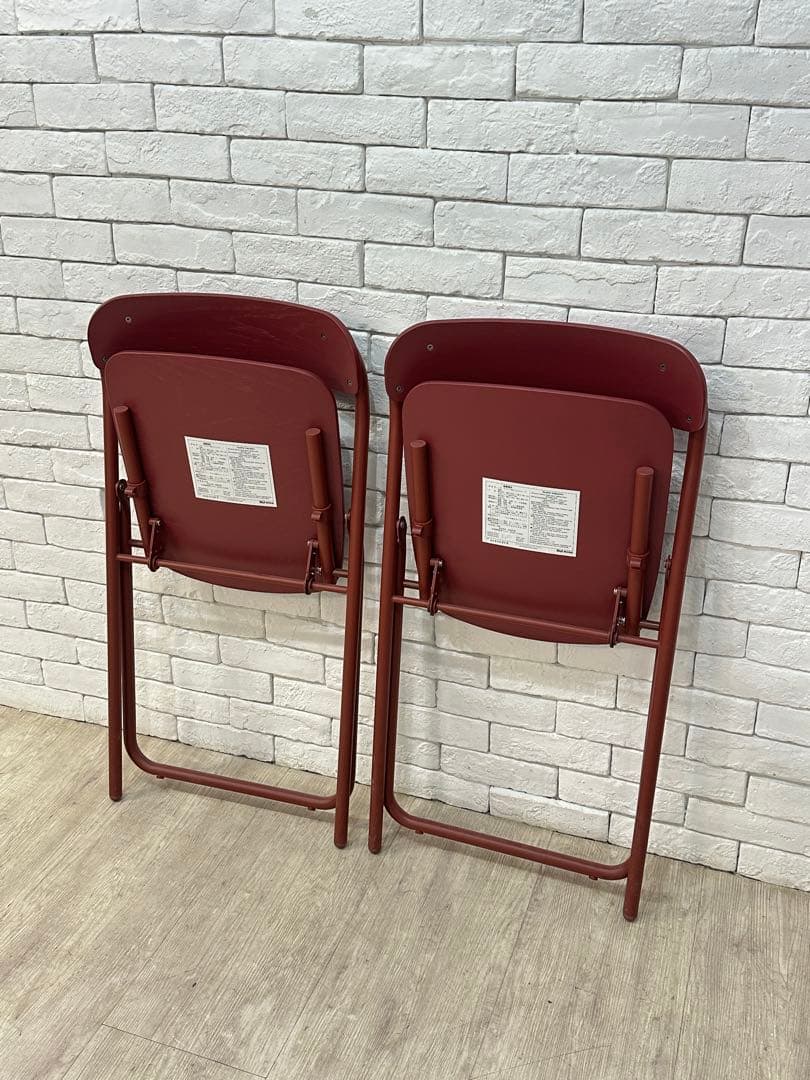 ⭐️全国送料無料】無印良品　MUJI パイプ　椅子　折りたたみ　チェア　2脚セット