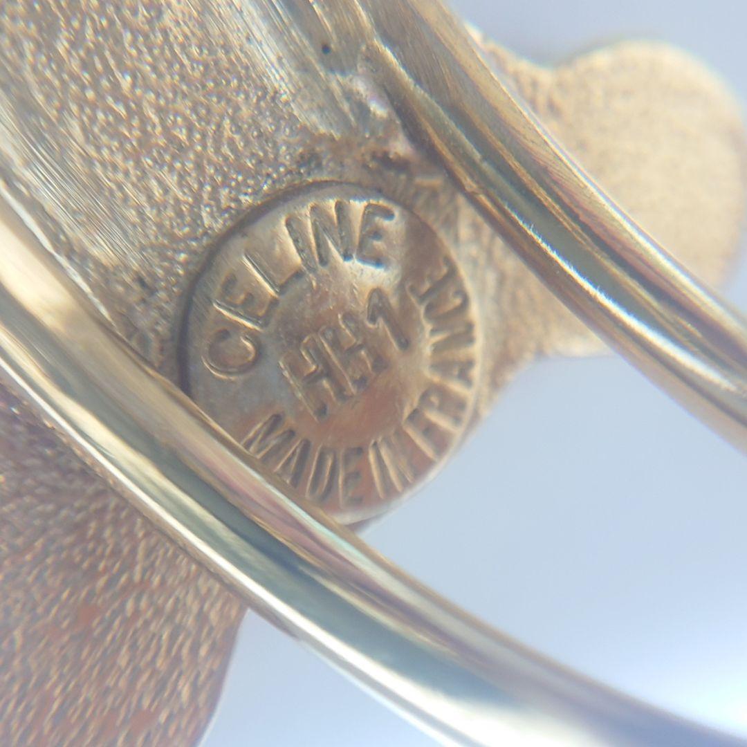 極美品 セリーヌ スカーフリング トリオンフ ゴールド HH1