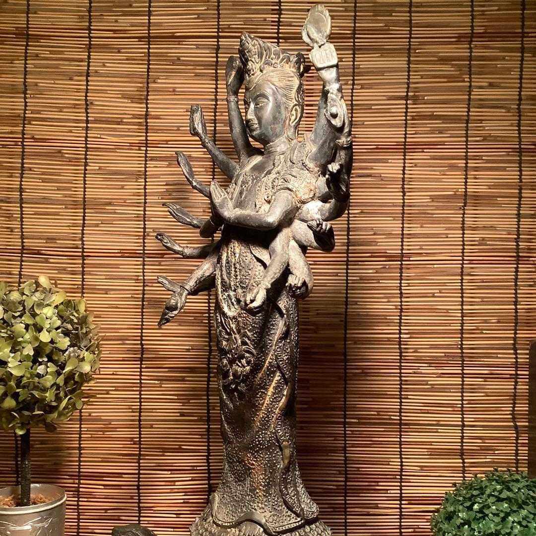 駒谷天藏様売約keep・中国チベット「亀上・千手千眼觀世音菩薩」伽梵達摩尊