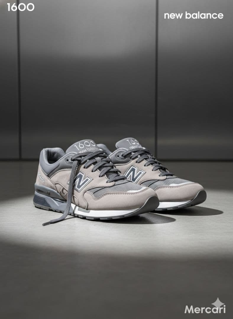 セール中 美品 New Balance 1600 グレー スニーカー