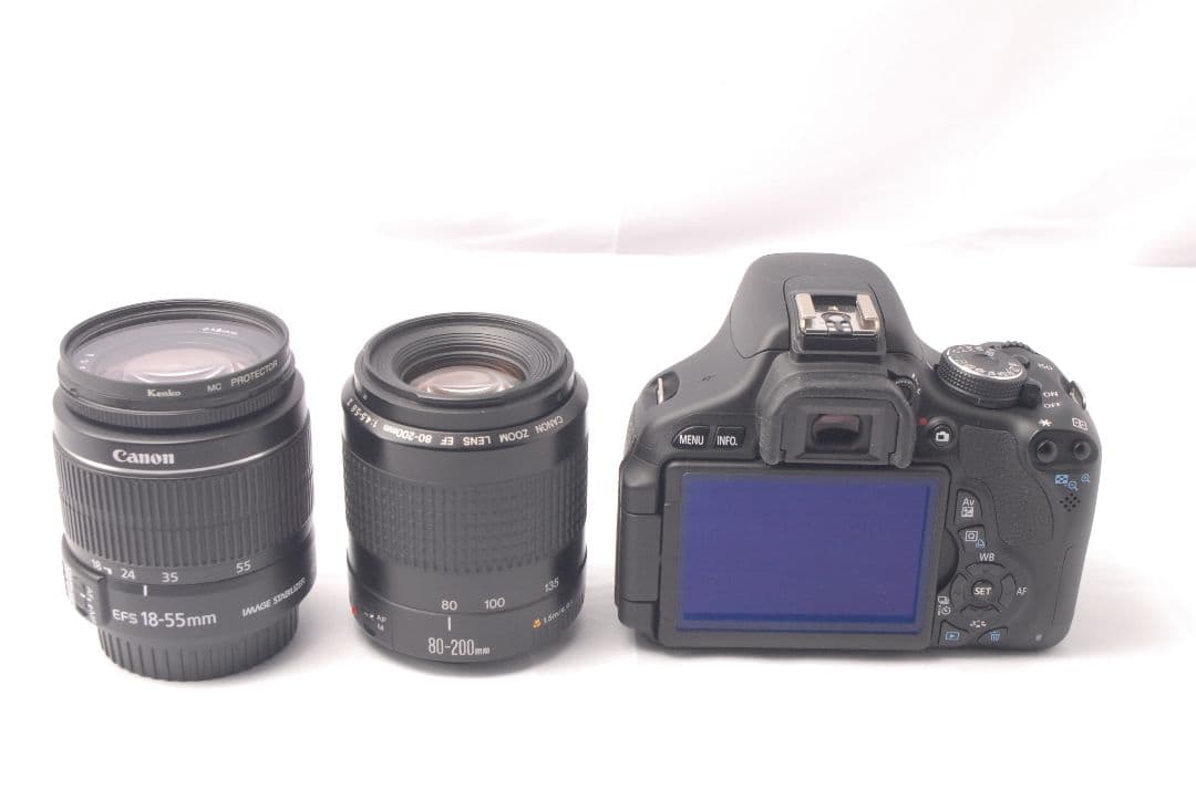 Canon EOS Kiss X5 ★望遠レンズ付☆Wレンズ☆ 一眼レフカメラ★