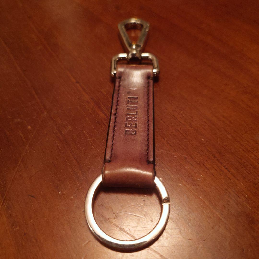 BERLUTI レザー キーホルダー カラビナ付き