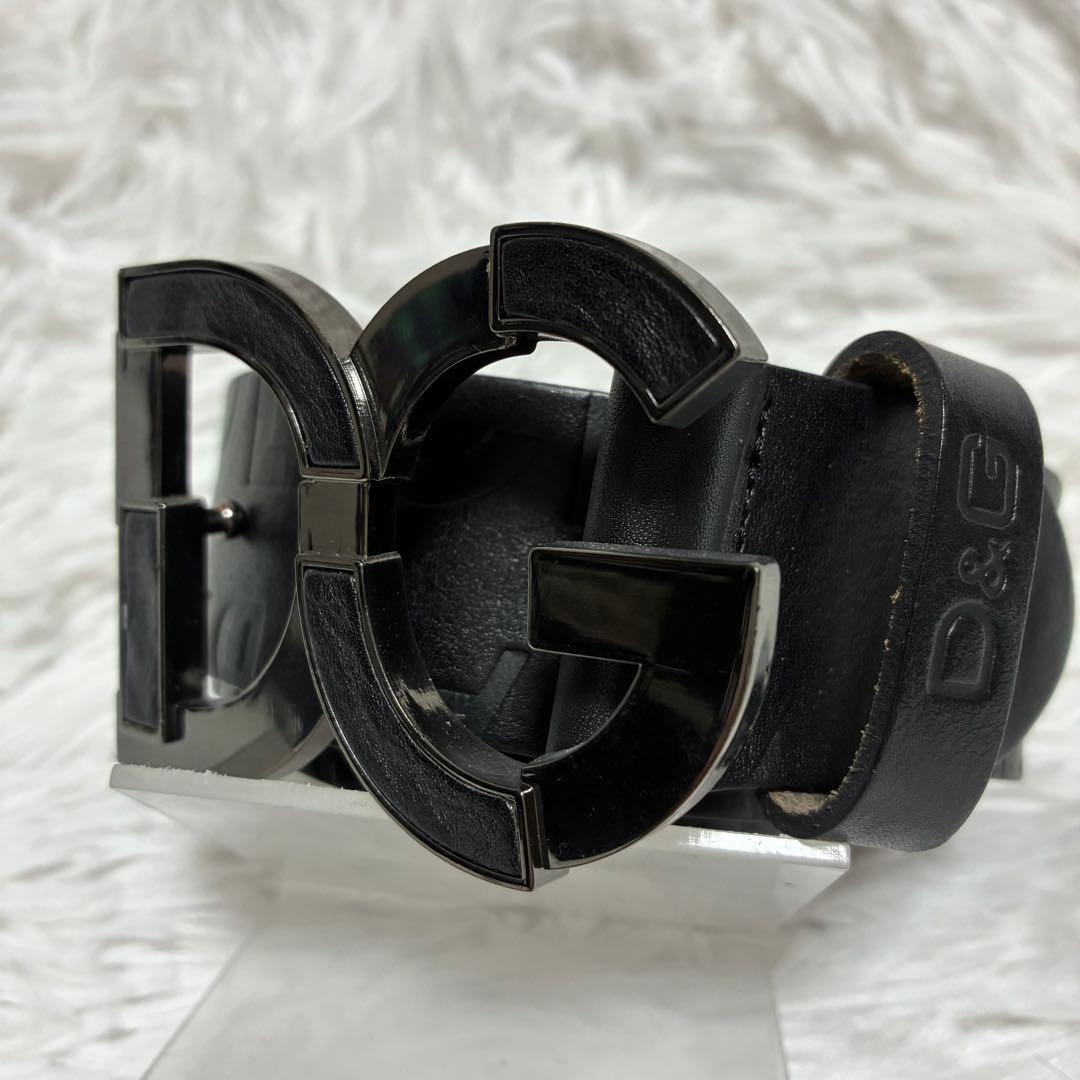 DOLCE & GABBANA ベルト　バックル　DC レザー　イタリア製